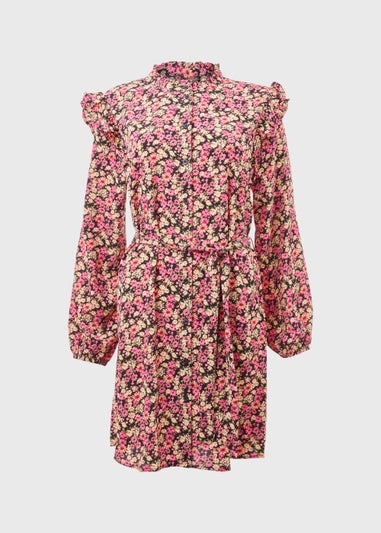 JDY Sofia Multicoloured Long Sleeve Mini Dress