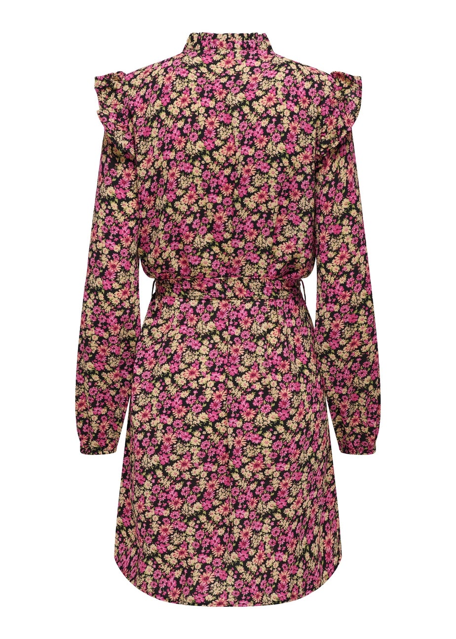 JDY Sofia Multicoloured Long Sleeve Mini Dress