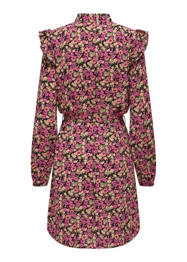 JDY Sofia Multicoloured Long Sleeve Mini Dress