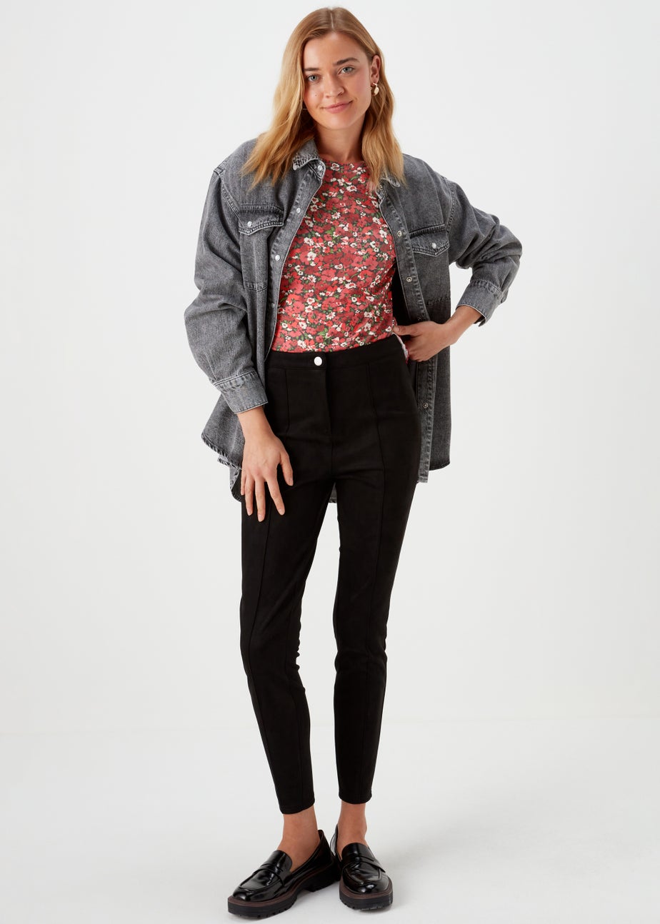 Papaya Petite Multicoloured Floral Mesh Top