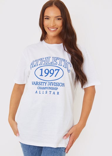 In the Style Gemma Atkinson White Print T-Shirt