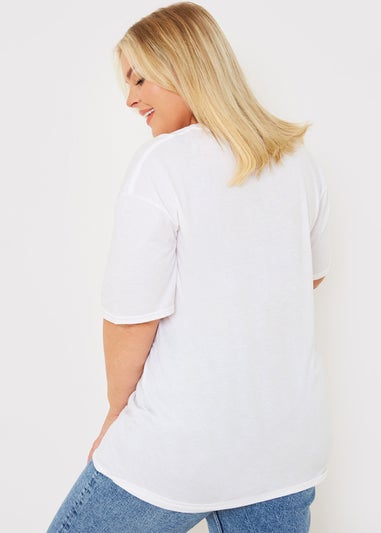 In the Style Gemma Atkinson White Print T-Shirt