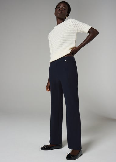 Et Vous Navy Rib Trousers