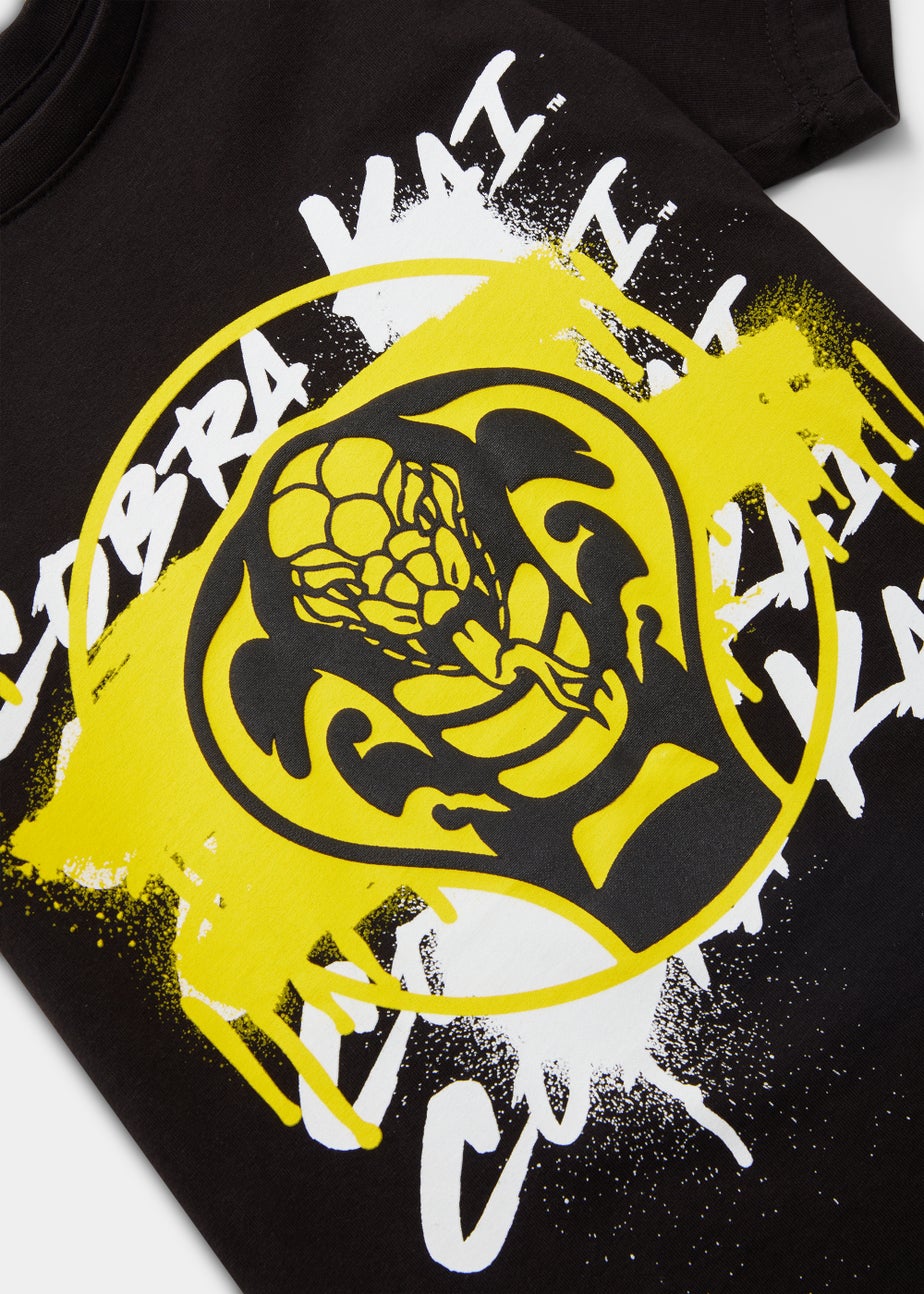 Kids Black Cobra Kai T-Shirt (5-12yrs)
