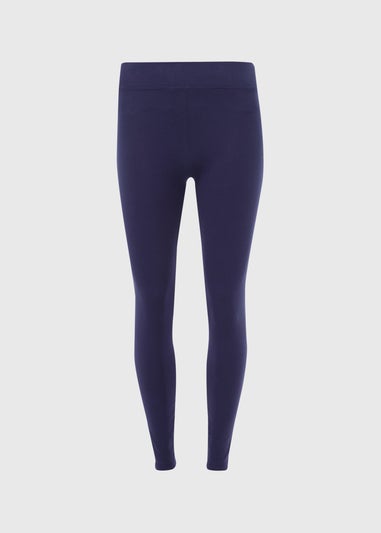 Navy Full Length Cotton Leggings