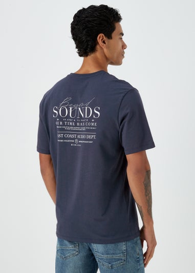 US Athletic Navy Script Writing T-Shirt