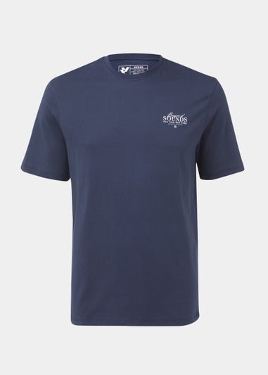 US Athletic Navy Script Writing T-Shirt