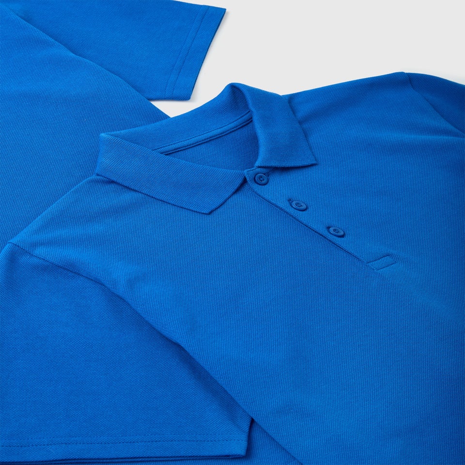 Kids 2 Pack Royal Blue Unisex School Polos (3-13yrs)