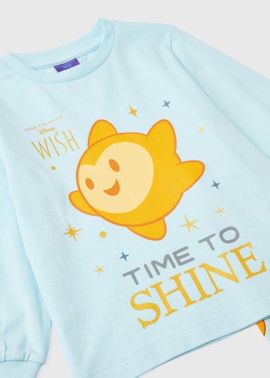 Kids Disney Blue Wish Star Print Long Sleeve Pyjamas (3-9yrs)