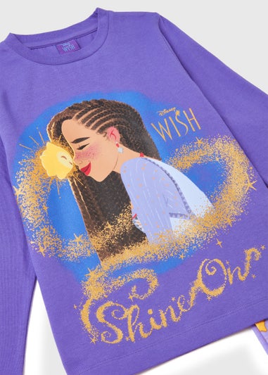 Kids Purple Disney Wish Pyjama Set (3-9yrs)