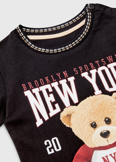 Girls Teddy Bear Print T-Shirt (9mths-6yrs)