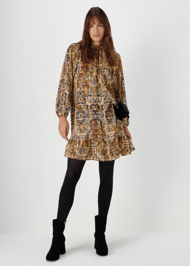 Et Vous Multicoloured Paisley Print Mini Dress