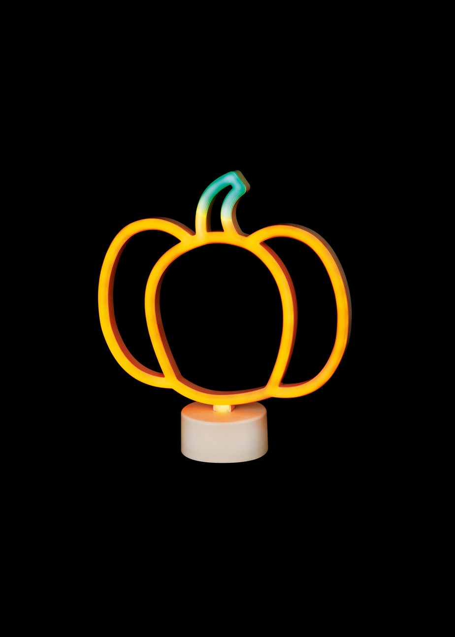 Premier Decorations Battery Operated Neon Pumpkin Light (27cm)