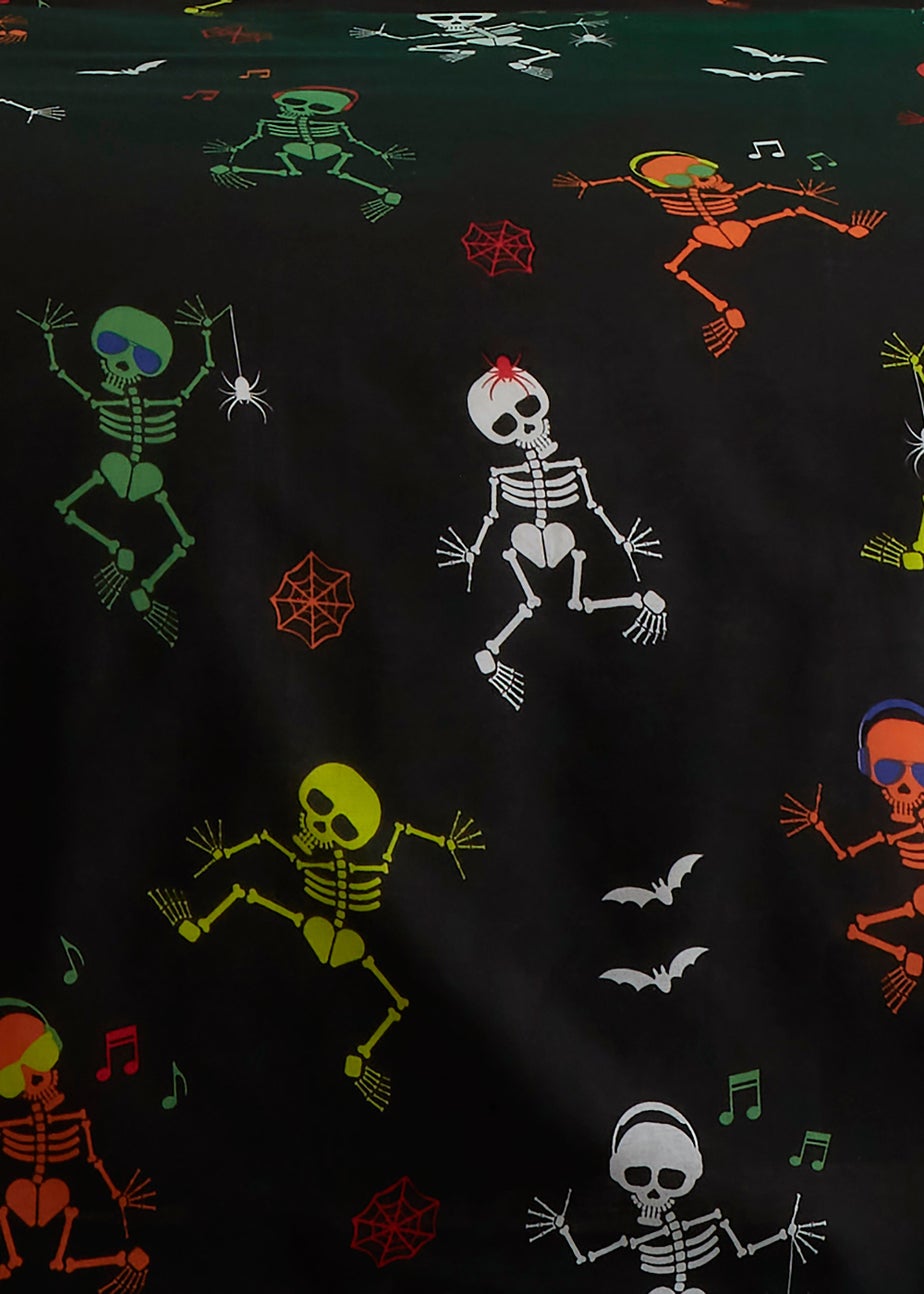 Bedlam Halloween Dancing Skeletons Duvet Cover Set
