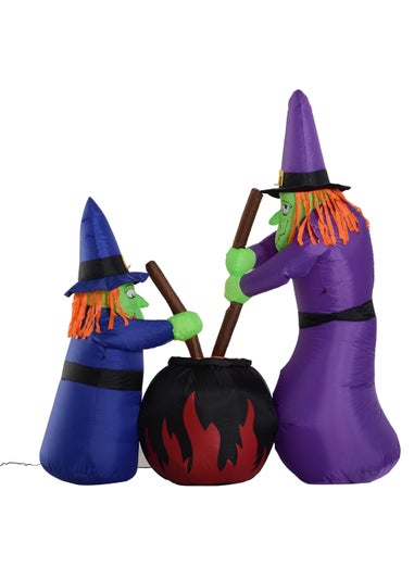 HOMCOM Inflatable Witches (170cm x 60cm x 180cm)