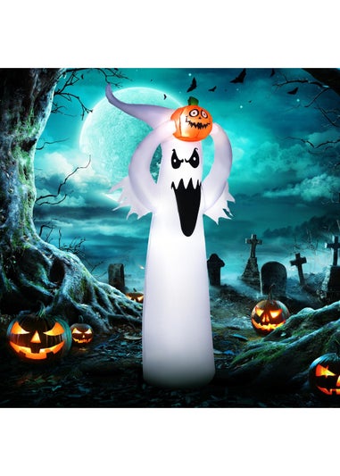 HOMCOM LED Inflatable Floating Ghost & Pumpkin Party (80cm x 40cm x 180cm)