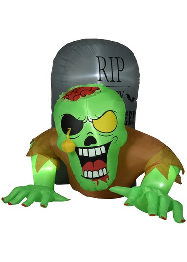 HOMCOM Halloween Inflatable Ghost and Tombstone (180cm x 250cm x 150cm)