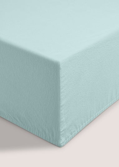 Blue Polycotton Fitted Bed Sheet