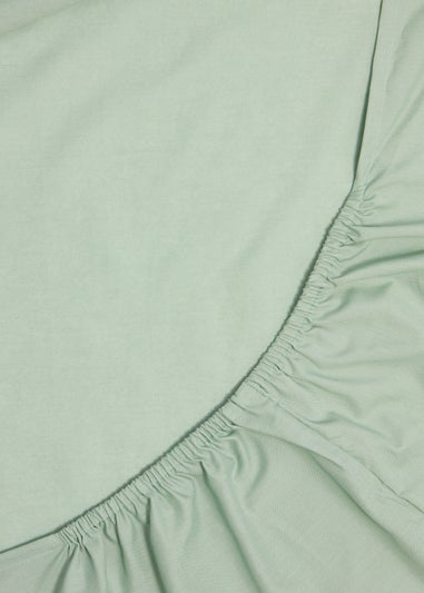 Green Polycotton Fitted Bed Sheet (144 Thread Count)