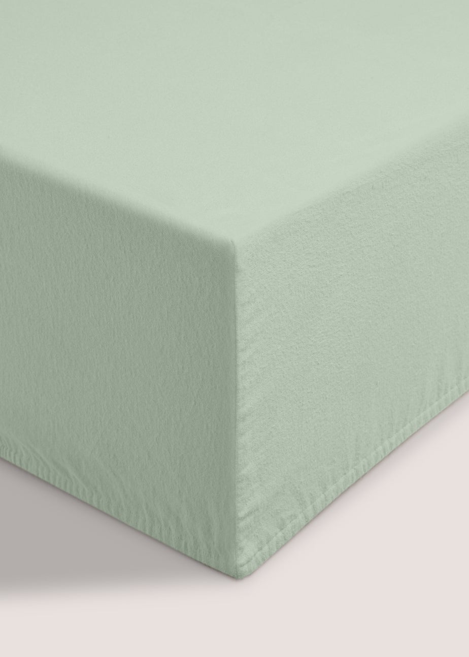 Green Polycotton Fitted Bed Sheet (144 Thread Count)