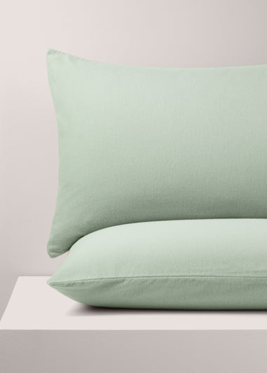 2 Pack Green Housewife Pillowcases