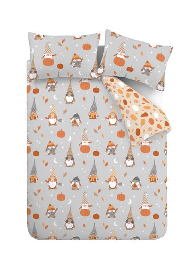 Catherine Lansfield Brushed Autumn Gonks Duvet Cover Set