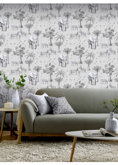 Arthouse Safari Lagoon Wallpaper