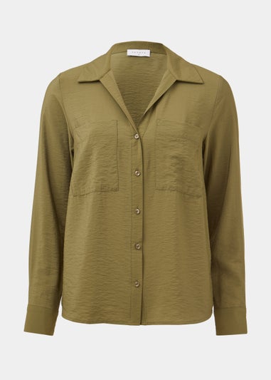 Khaki Long Sleeve Utility Shirt