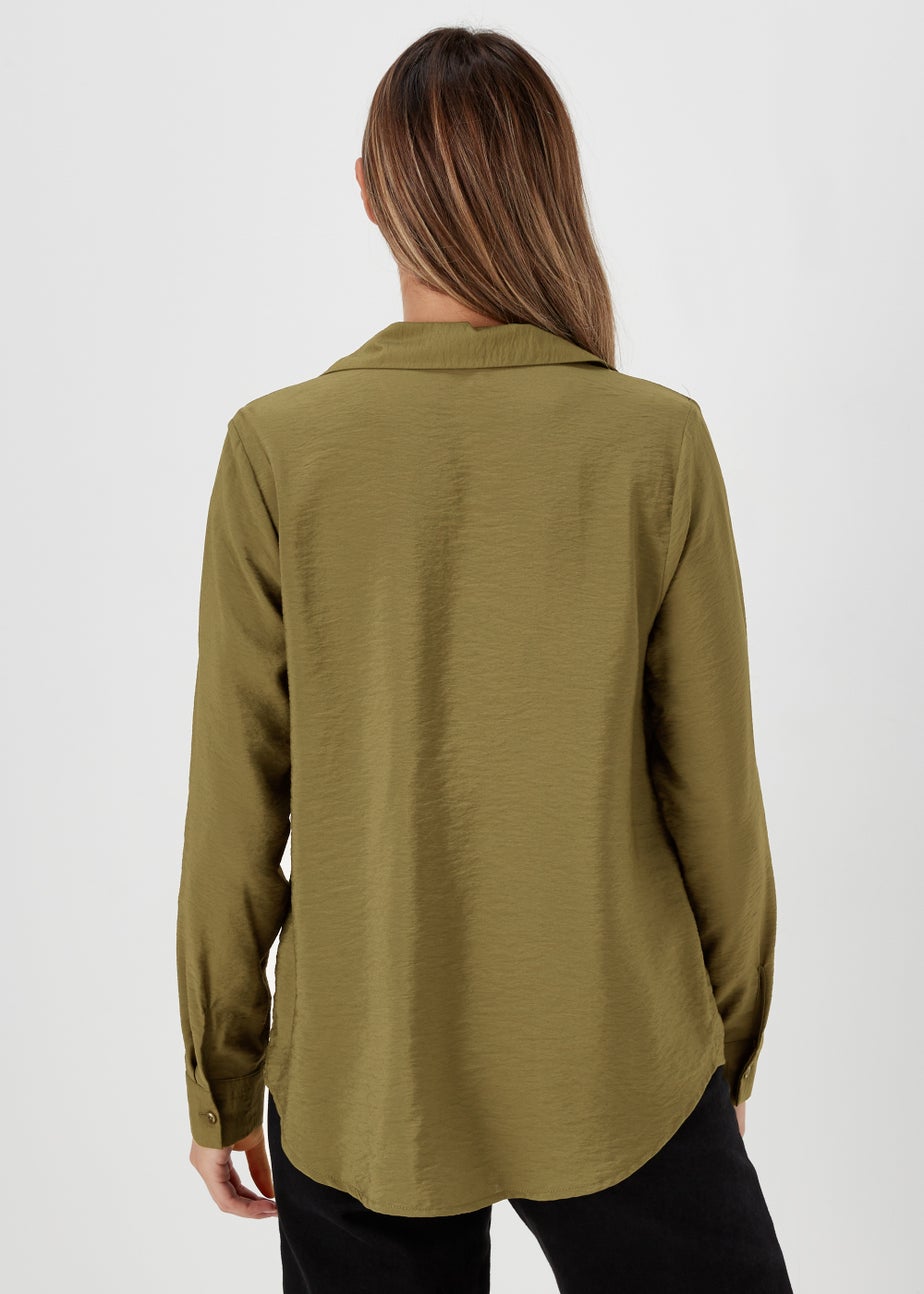 Khaki Long Sleeve Utility Shirt