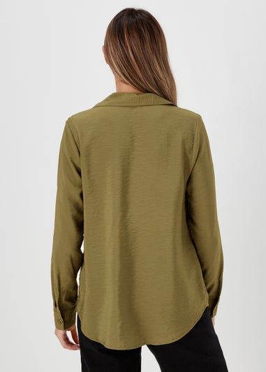 Khaki Long Sleeve Utility Shirt
