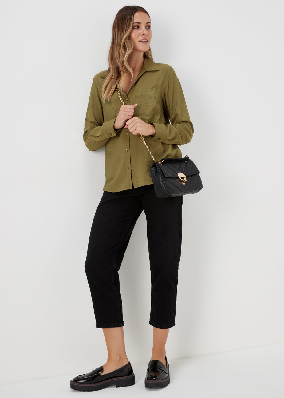 Khaki Long Sleeve Utility Shirt