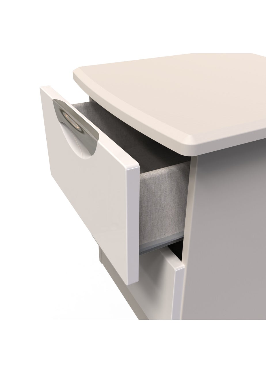 Swift Bordeaux 2 Drawer Bedside Table (50.5cm x 41.5cm x 39.5cm)