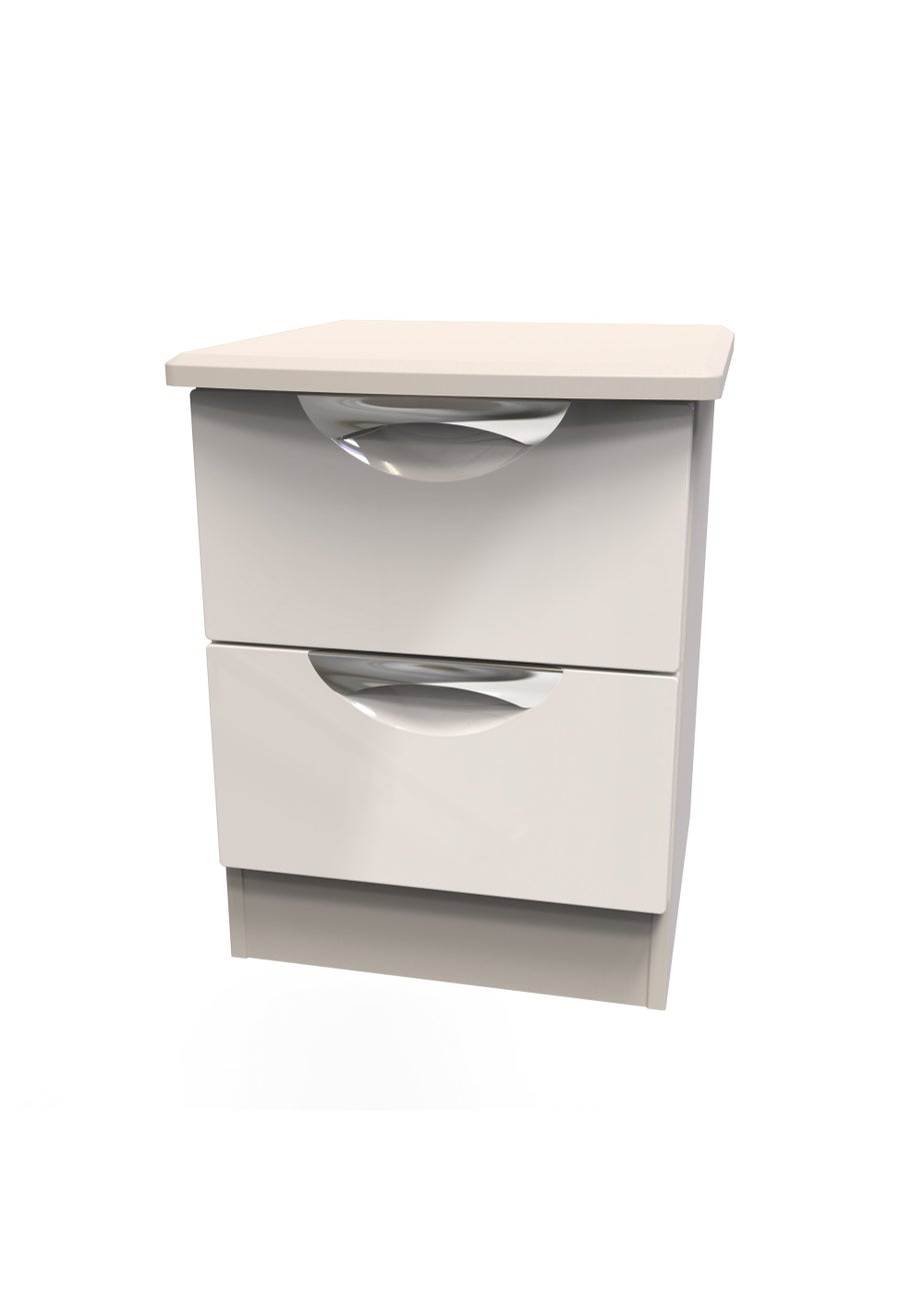 Swift Bordeaux 2 Drawer Bedside Table (50.5cm x 41.5cm x 39.5cm)