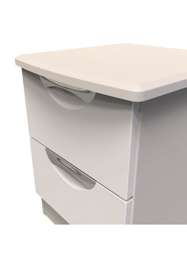 Swift Bordeaux 2 Drawer Bedside Table (50.5cm x 41.5cm x 39.5cm)
