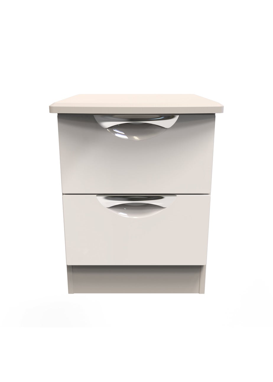 Swift Bordeaux 2 Drawer Bedside Table (50.5cm x 41.5cm x 39.5cm)