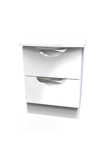 Swift Bordeaux 2 Drawer Bedside Table (50.5cm x 41.5cm x 39.5cm)