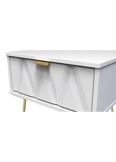Swift Prism 1 Drawer Bedside Table (41cm x 39.5cm x 45cm)