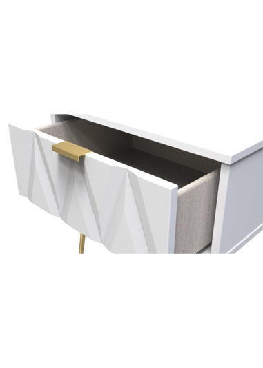 Swift Prism 1 Drawer Bedside Table (41cm x 39.5cm x 45cm)