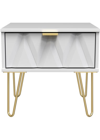 Swift Prism 1 Drawer Bedside Table (41cm x 39.5cm x 45cm)