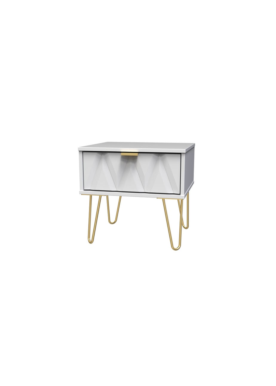 Swift Prism 1 Drawer Bedside Table (41cm x 39.5cm x 45cm)