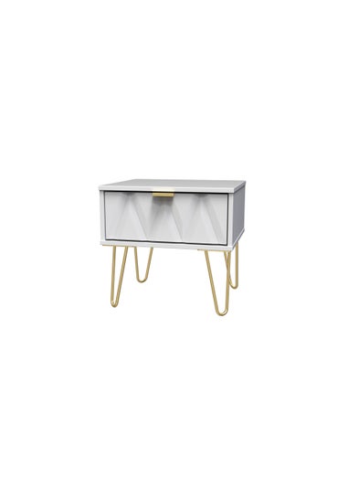 Swift Prism 1 Drawer Bedside Table (41cm x 39.5cm x 45cm)