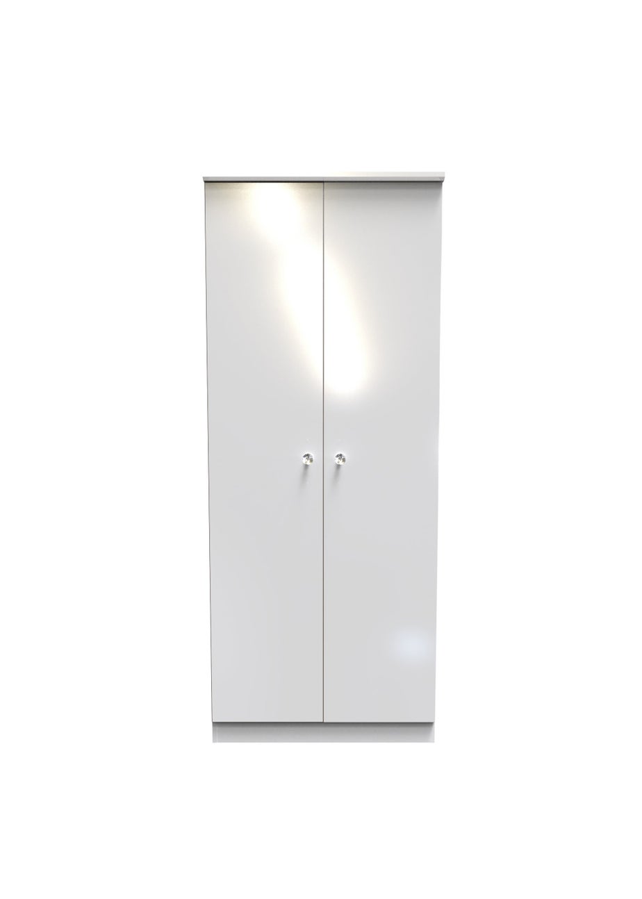 Swift Brilliance 2 Door Wardrobe (182.5cm x 53cm x 74cm)