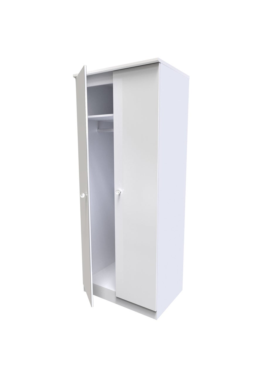 Swift Brilliance 2 Door Wardrobe (182.5cm x 53cm x 74cm)