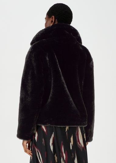 Et Vous Black Faux Fur Jacket