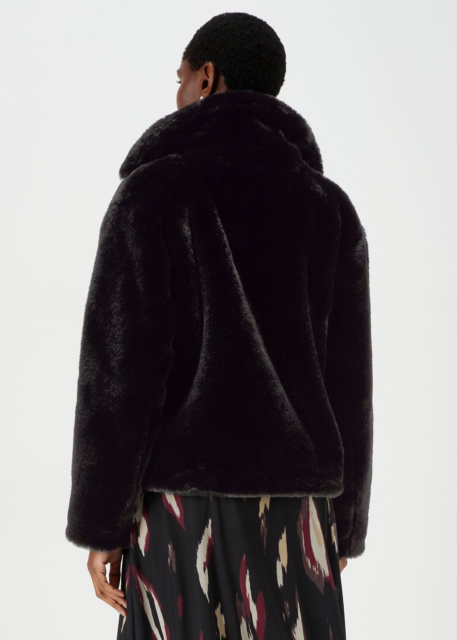 Et Vous Black Faux Fur Jacket