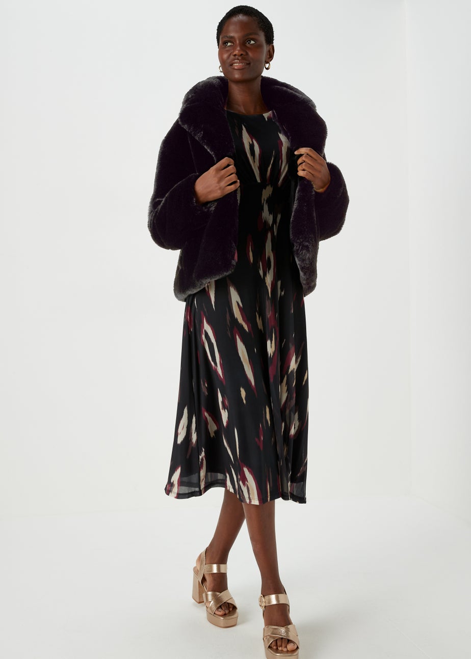 Et Vous Black Faux Fur Jacket