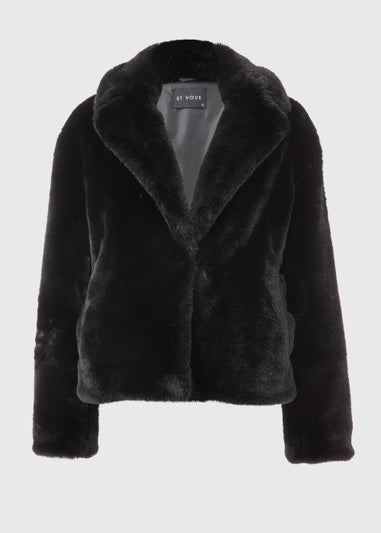 Et Vous Black Faux Fur Jacket