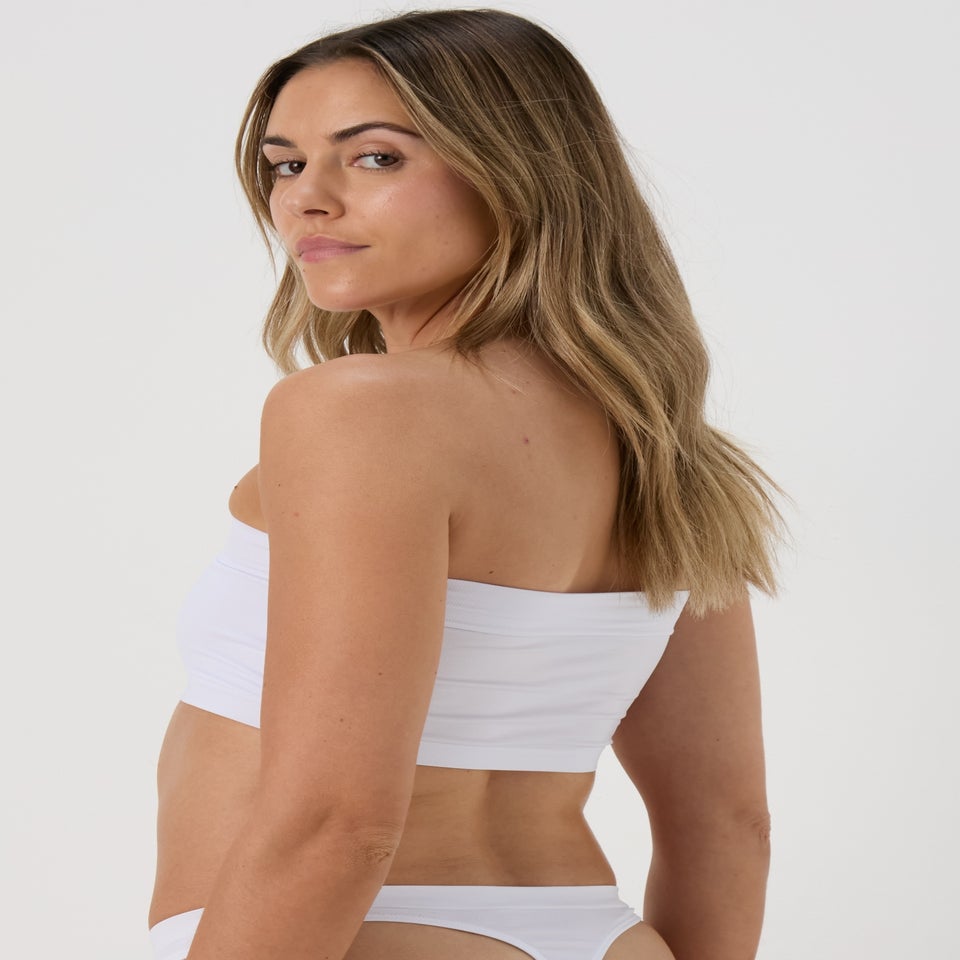 White Seamless Bandeau