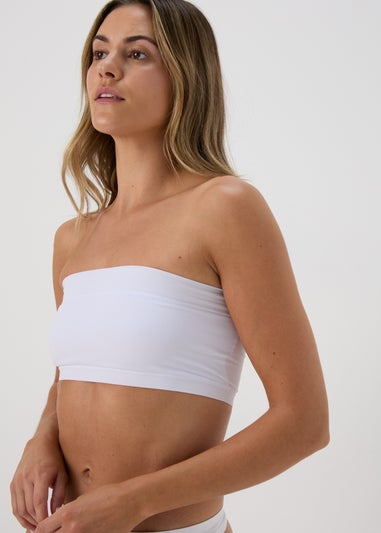 White Seamless Bandeau