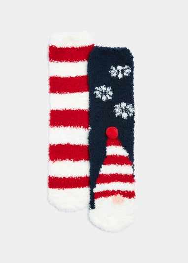 2 Pack Navy Gonk Cosy Socks
